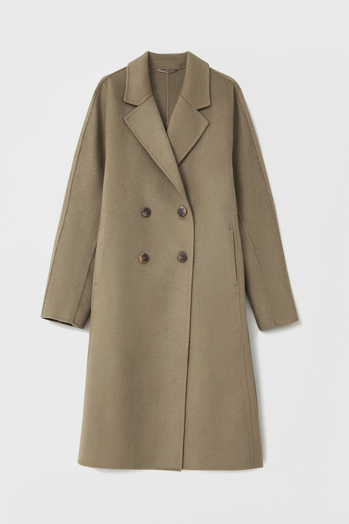 Драповое женское пальто свободного кроя, Модель FAB110211, Фото №7