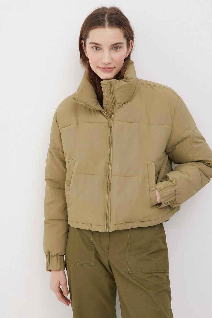 Куртка утепленная с воротником-стойкой, Модель FAB11065, Фото №1