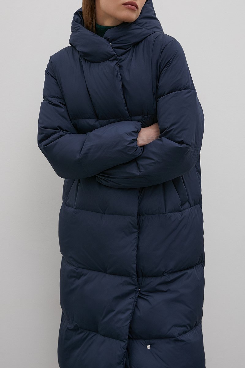 Пуховое пальто с капюшоном, Модель FAC110102, Фото №3