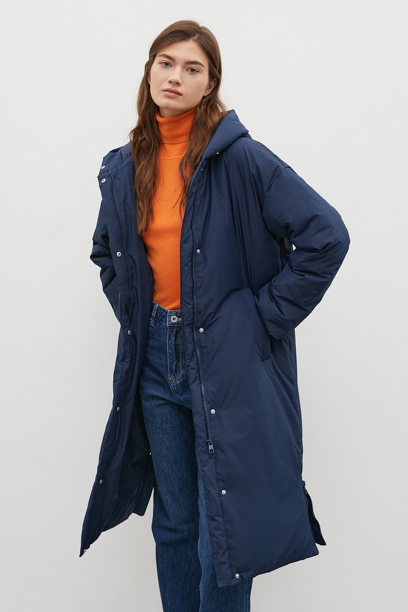 Утепленное пальто с капюшоном, Модель FAC11019, Фото №1