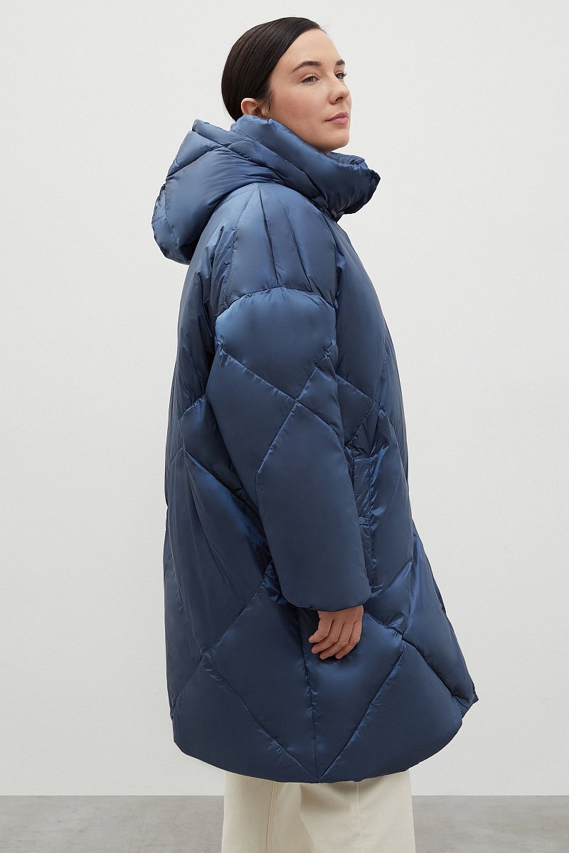 Пуховое пальто с капюшоном, Модель FAC11096B, Фото №4