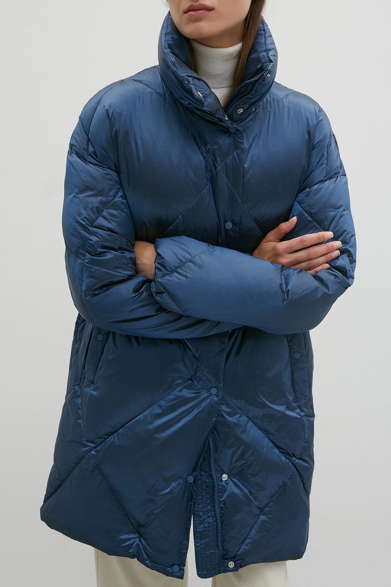 Пуховое пальто с капюшоном, Модель FAC11096, Фото №3