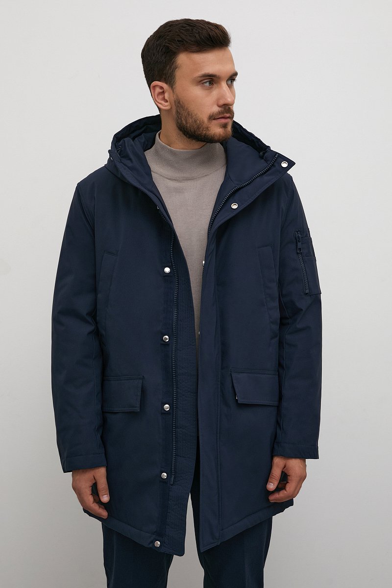 Утепленное пальто с капюшоном, Модель FAC21002, Фото №1