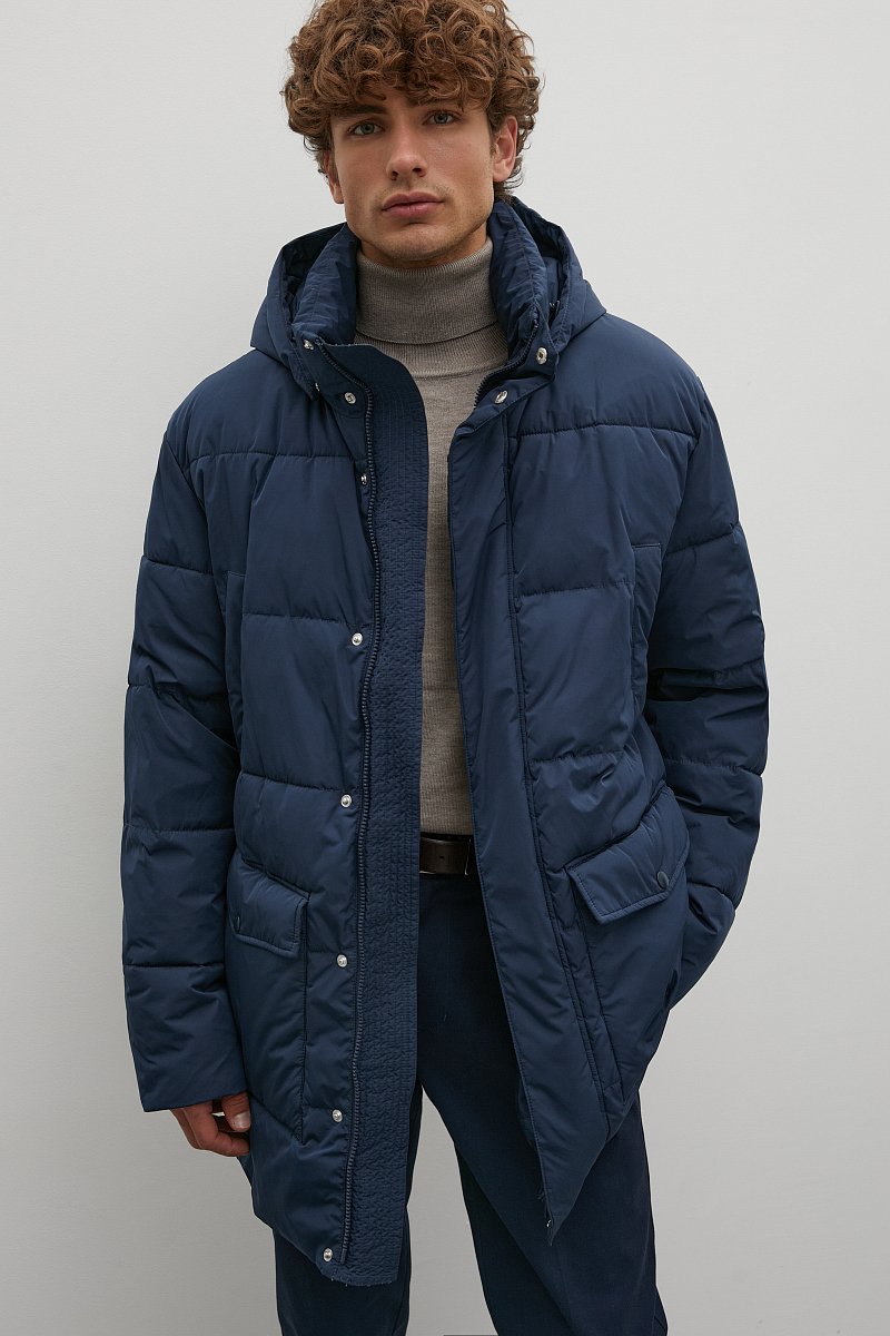 Утепленное пальто с капюшоном, Модель FAC21005, Фото №1