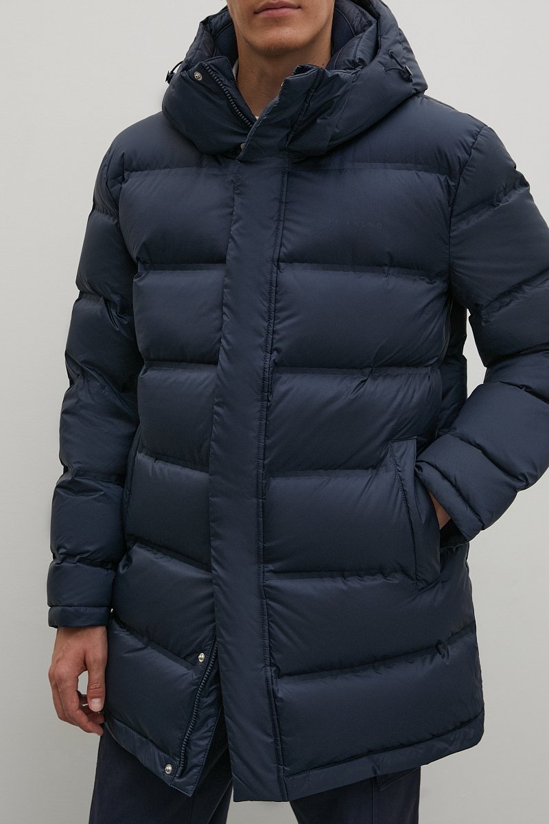 Пуховое пальто  с капюшоном, Модель FAC21032, Фото №3