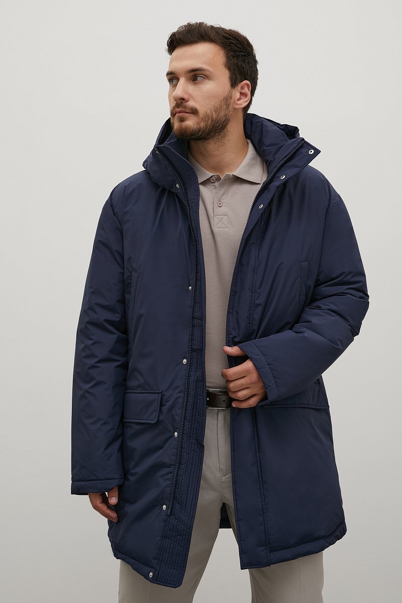 Утепленное пальто с капюшоном, Модель FAC22008B, Фото №1