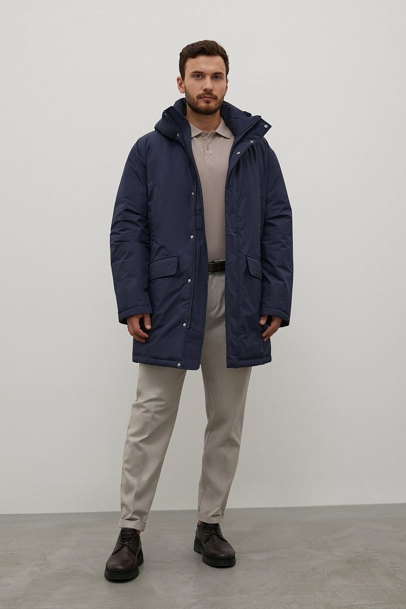 Утепленное пальто с капюшоном, Модель FAC22008B, Фото №2