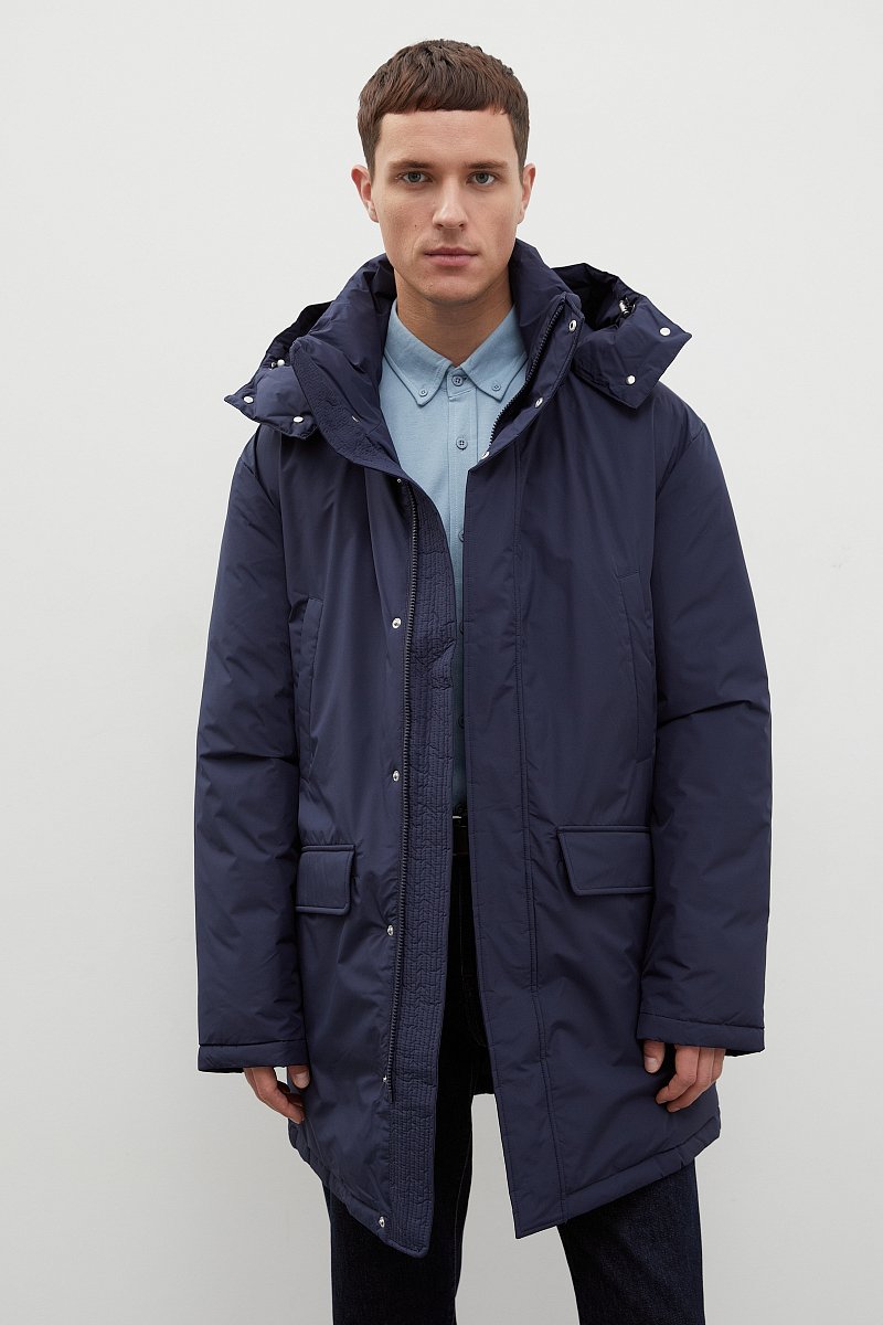 Утепленное пальто с капюшоном, Модель FAC22008, Фото №1