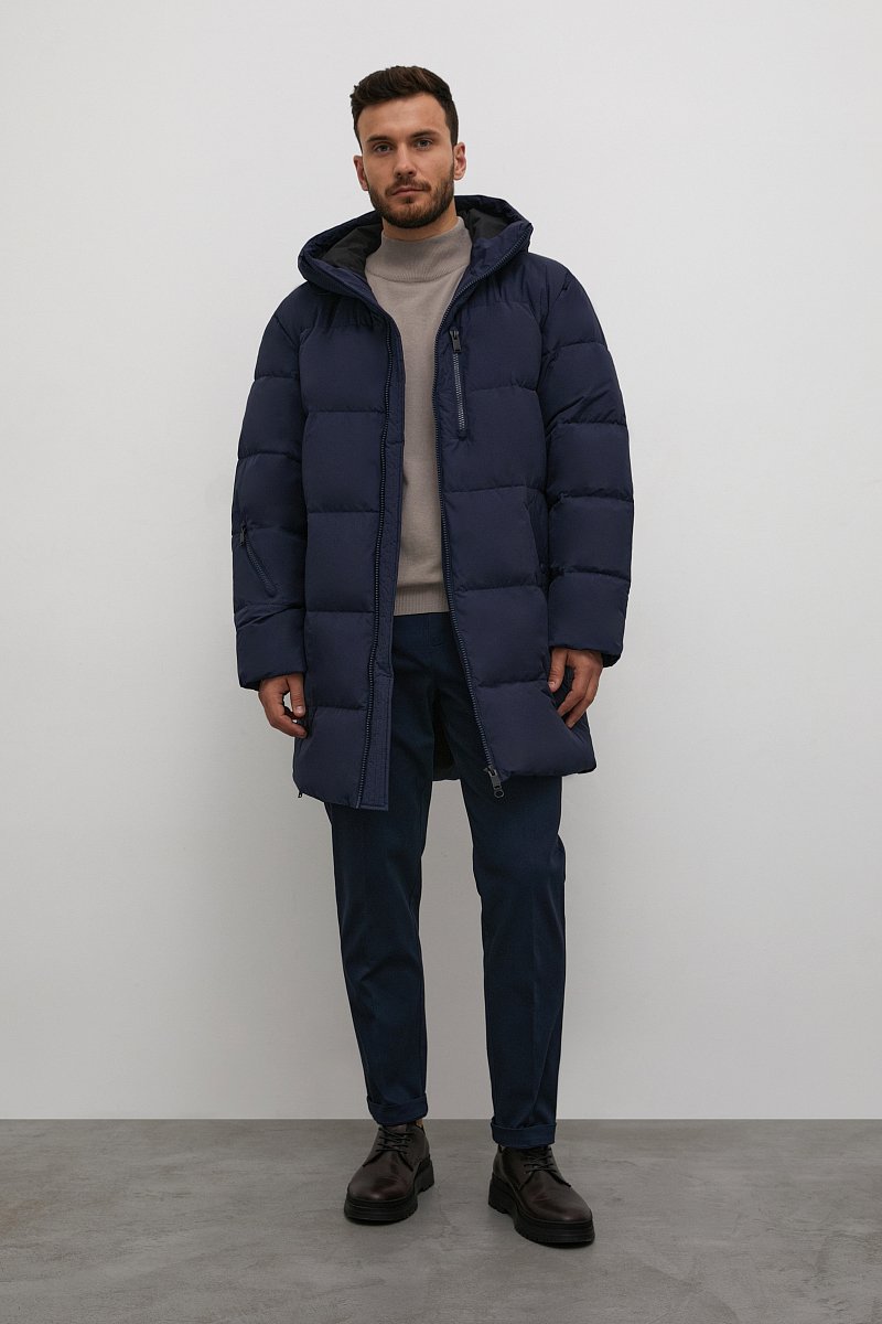 Пуховое пальто с капюшоном, Модель FAC22014, Фото №2