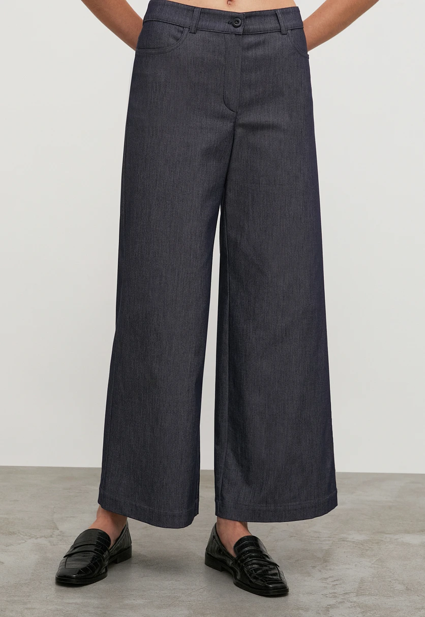 Джинсы wide leg с эластаном, Модель FAC51051, Фото №2