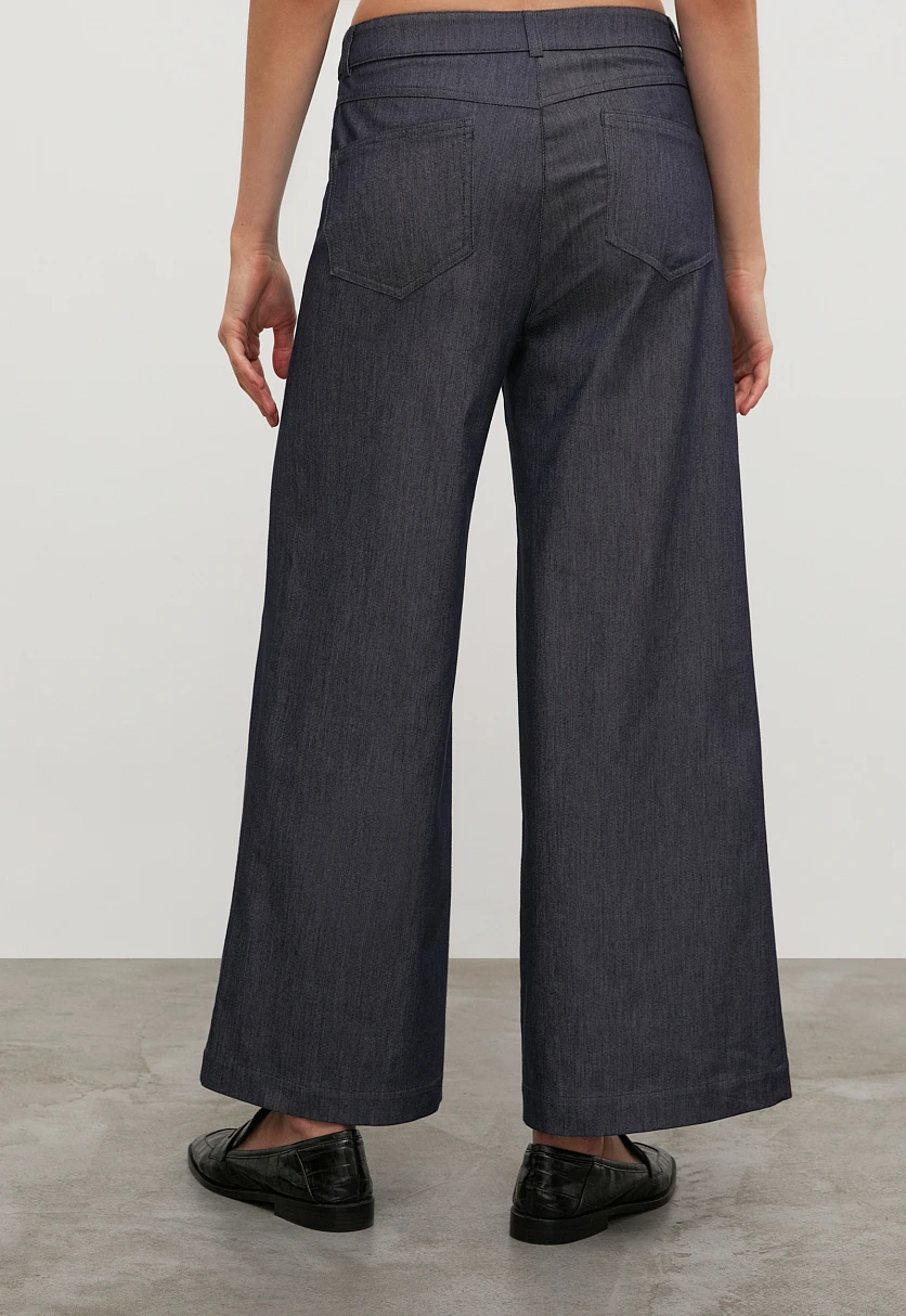 Джинсы wide leg с эластаном, Модель FAC51051, Фото №4