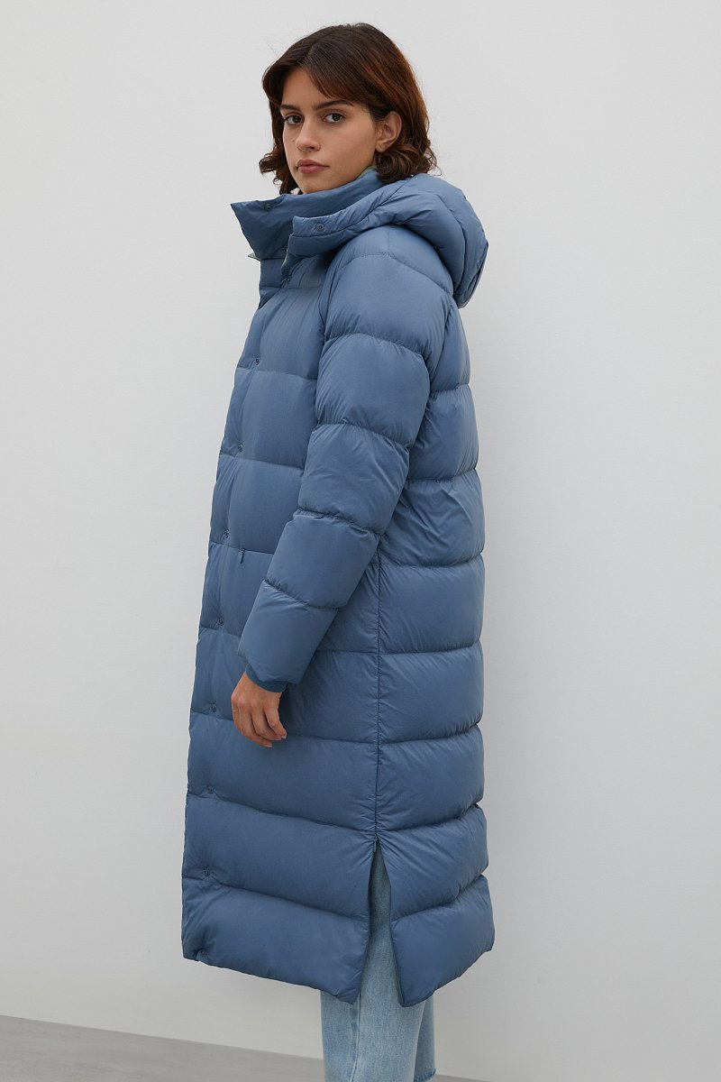 Пуховое пальто с капюшоном, Модель FAC12009, Фото №4