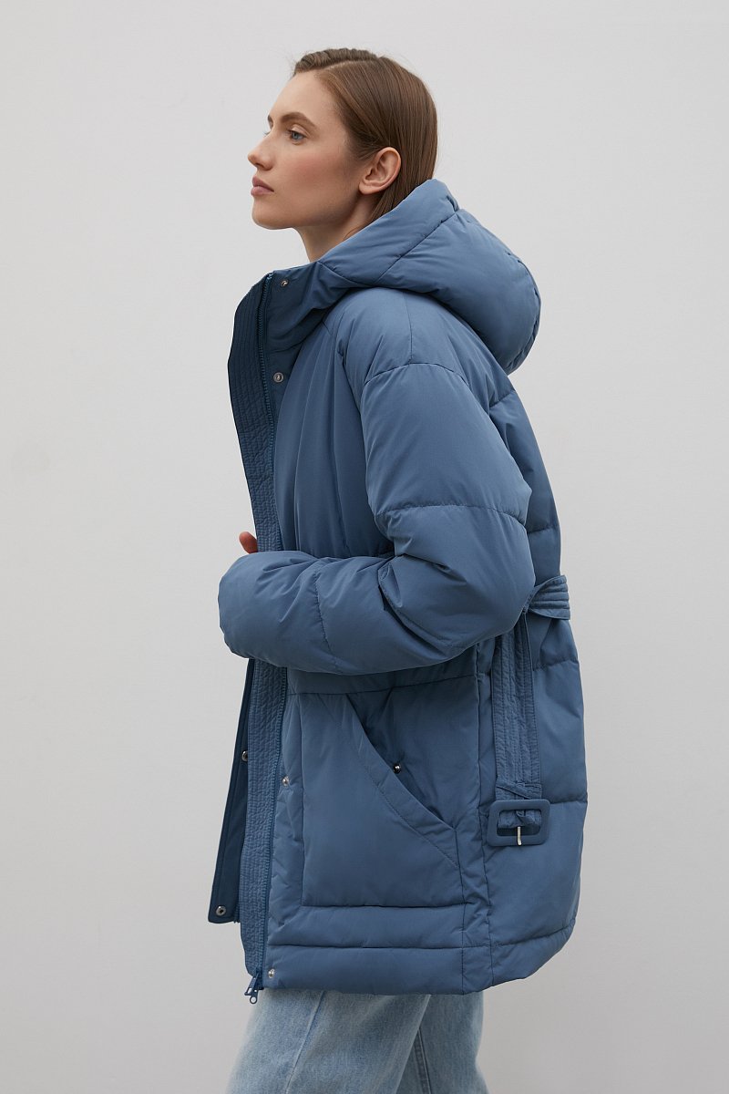 Утепленное пальто с поясом, Модель FAC13001, Фото №4
