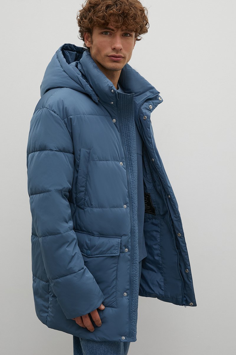 Утепленное пальто с капюшоном, Модель FAC21005, Фото №4