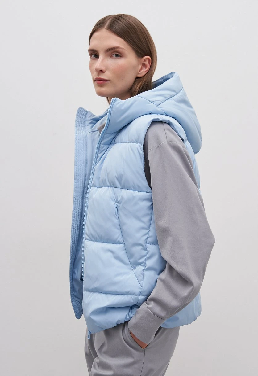 Утепленный жилет с капюшоном, Модель FAC13011, Фото №4