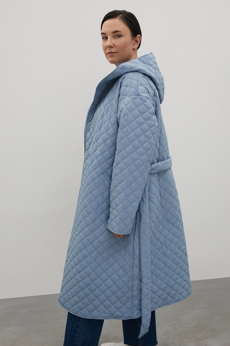 Стеганое утепленное пальто, Модель FAC11095B, Фото №4