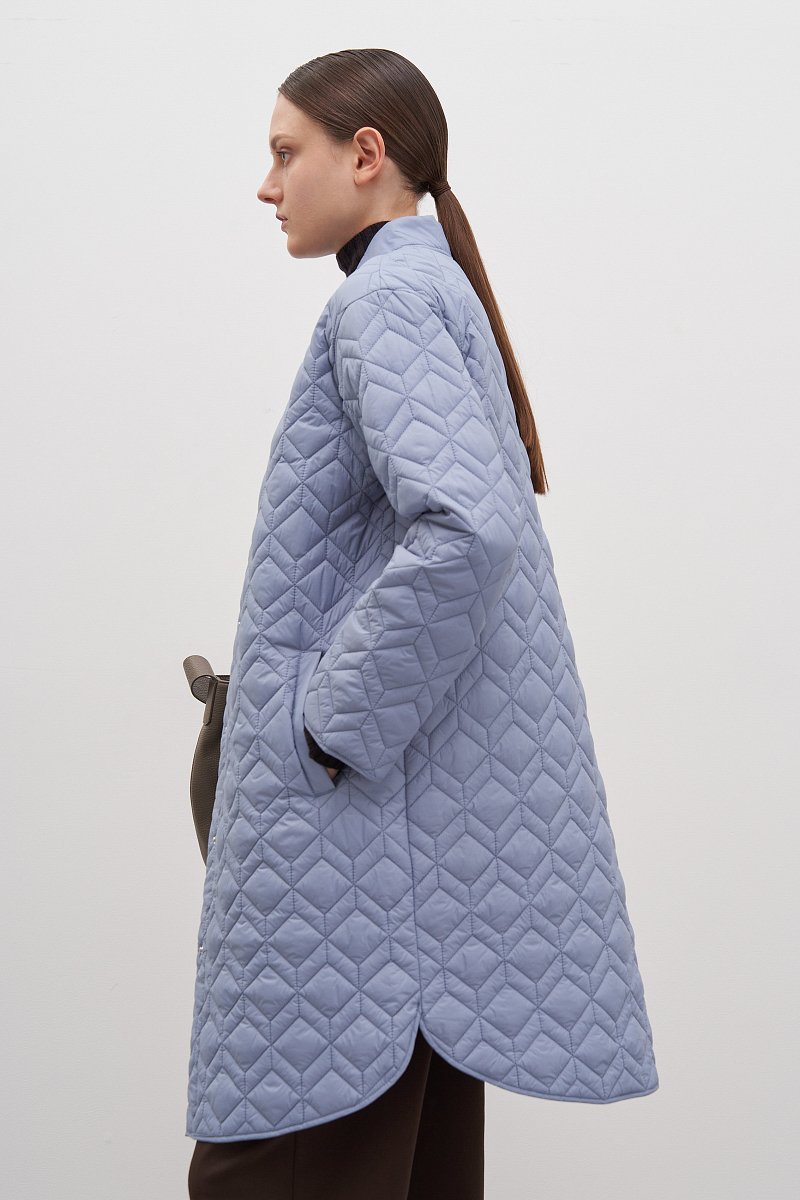 Стеганое утепленное пальто, Модель FAC12037, Фото №4