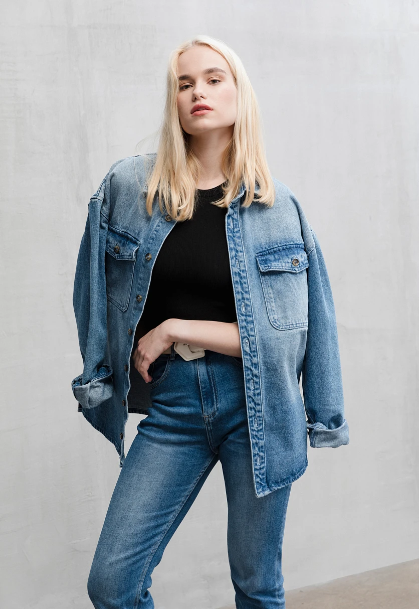 Джинсы straight fit женские, Модель FAC15002, Фото №2