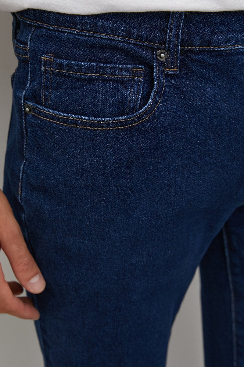 Черные джинсы slim fit с эластаном, Модель FAC25004, Фото №7