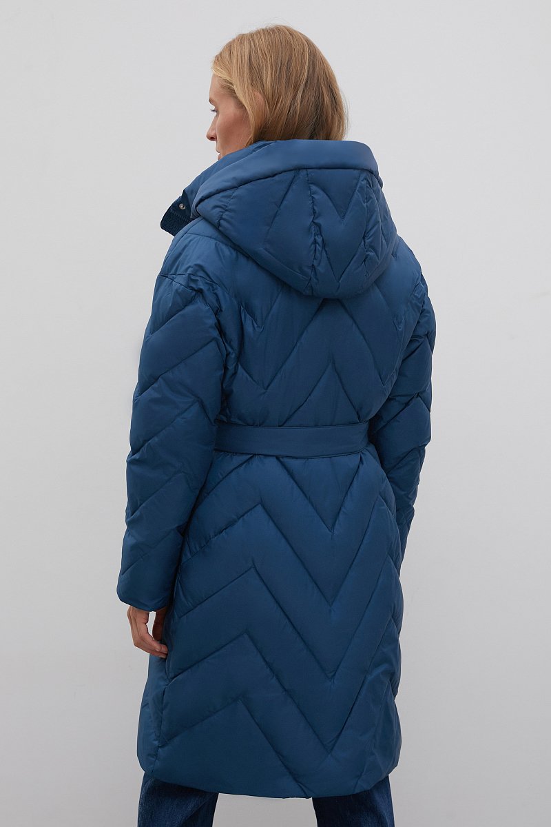 Утепленное пальто с поясом, Модель FAC110114, Фото №5