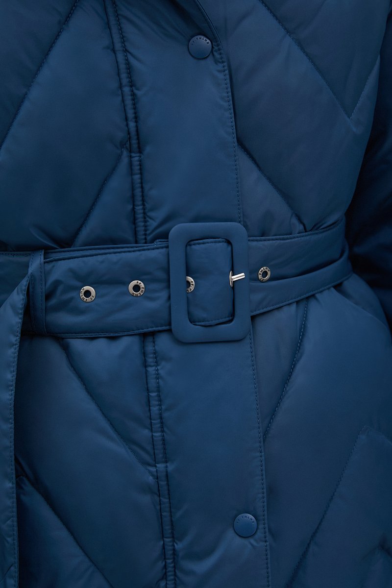 Утепленное пальто с поясом, Модель FAC110114, Фото №6