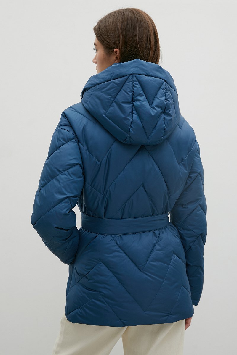 Стеганая куртка с поясом, Модель FAC11054, Фото №5