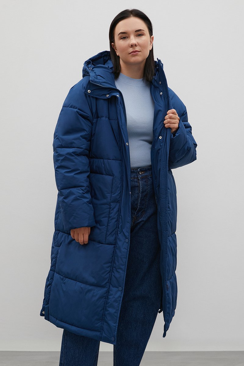Утепленное пальто с капюшоном, Модель FAC12013B, Фото №1