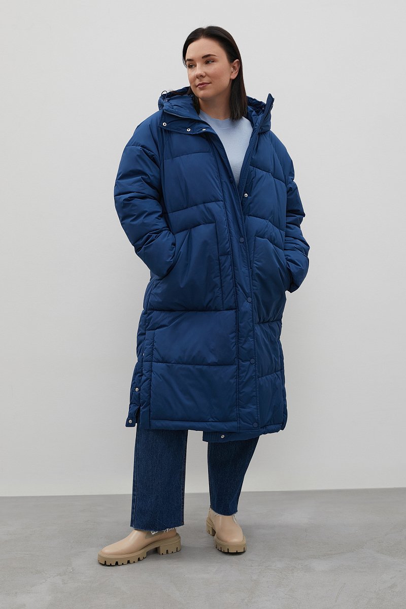 Утепленное пальто с капюшоном, Модель FAC12013B, Фото №2