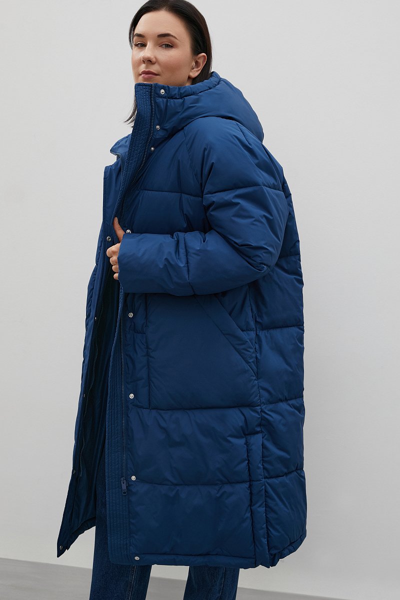 Утепленное пальто с капюшоном, Модель FAC12013B, Фото №4