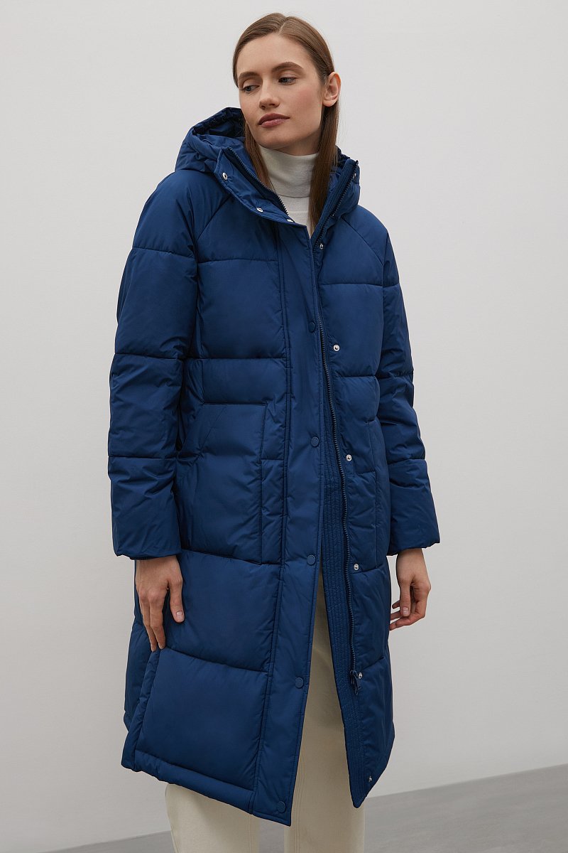 Утепленное пальто с капюшоном, Модель FAC12013, Фото №1