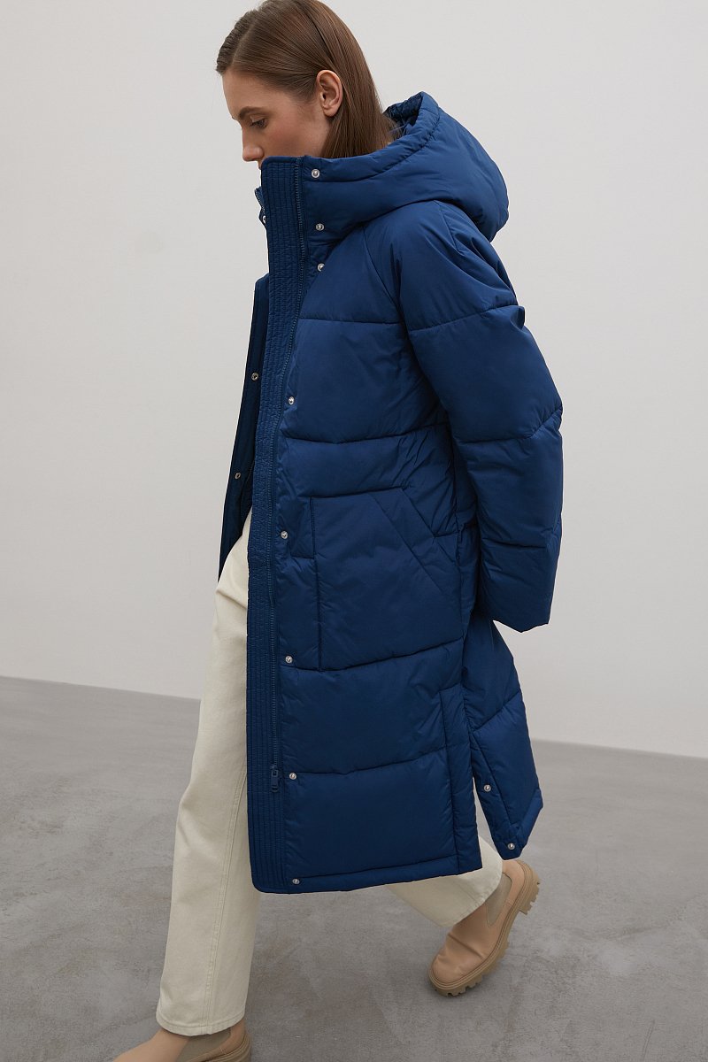 Утепленное пальто с капюшоном, Модель FAC12013, Фото №4