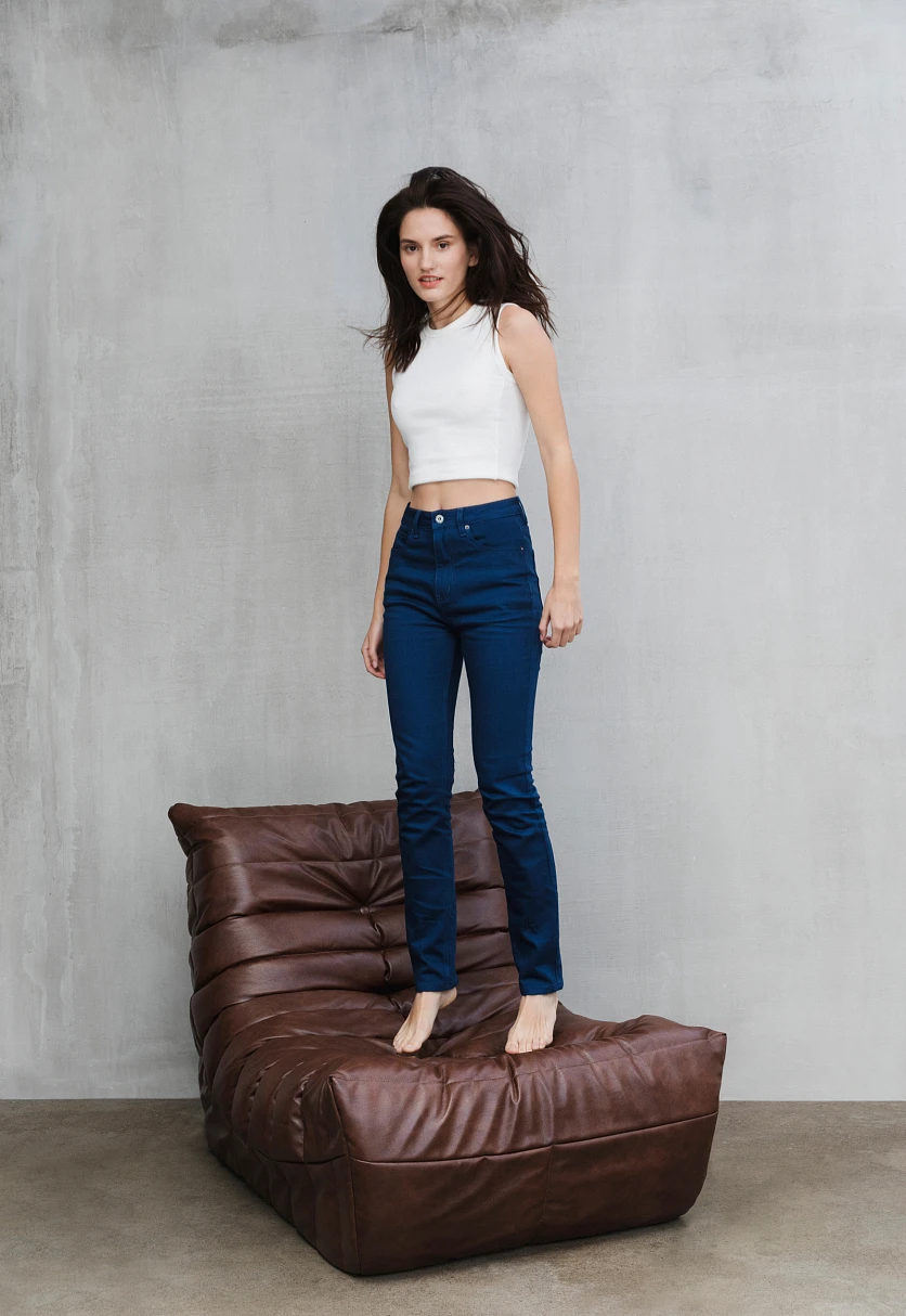 Джинсы slim fit женские, Модель FAC15008, Фото №2