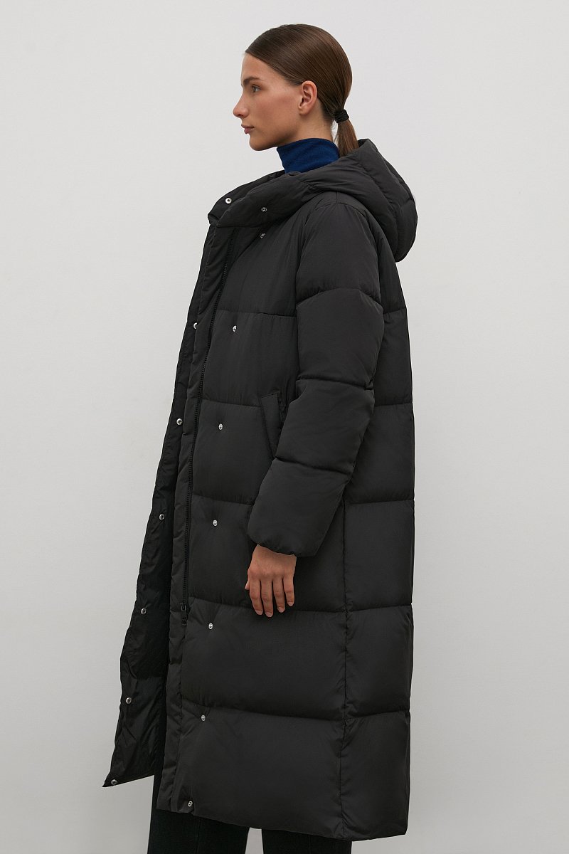 Пуховое пальто с капюшоном, Модель FAC110102, Фото №4
