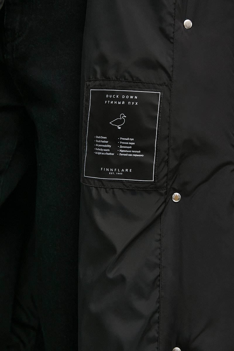 Пуховое пальто с капюшоном, Модель FAC110102, Фото №6