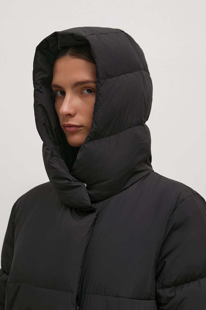 Пуховое пальто с капюшоном, Модель FAC110102, Фото №8