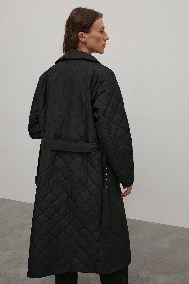 Утепленное пальто с поясом, Модель FAC11015, Фото №5