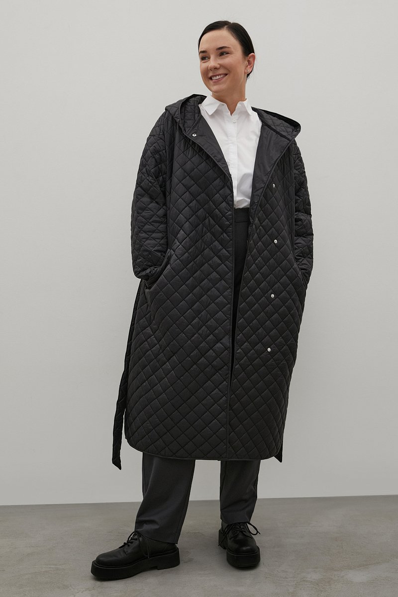 Стеганое утепленное пальто, Модель FAC11095B, Фото №2