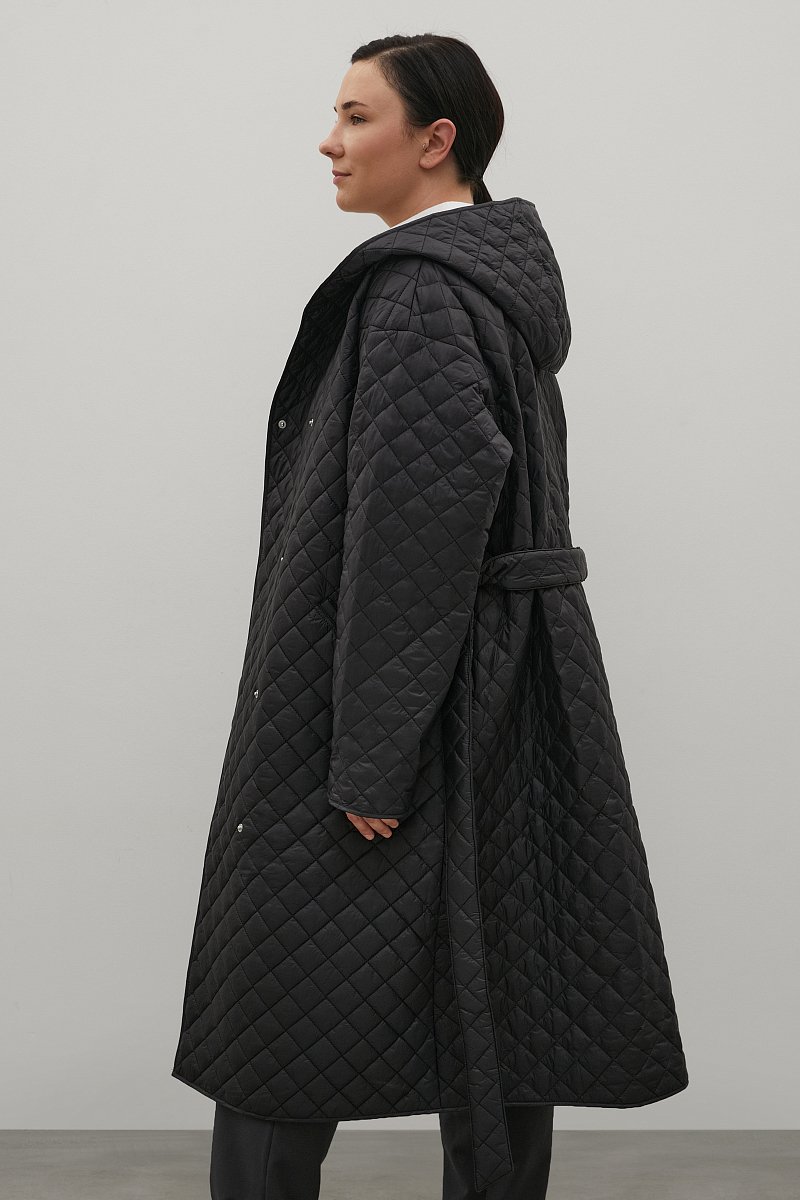 Стеганое утепленное пальто, Модель FAC11095B, Фото №4