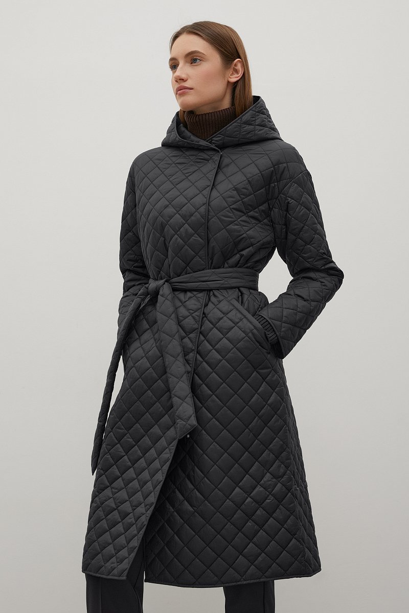 Стеганое утепленное пальто, Модель FAC11095, Фото №4