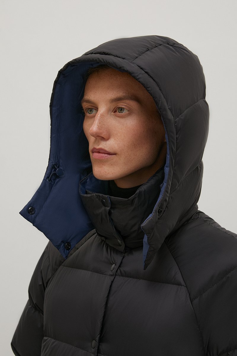 Пуховое пальто с капюшоном, Модель FAC12009, Фото №8