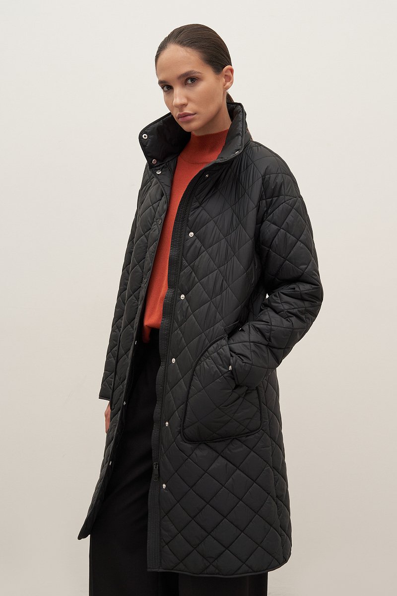 Стеганое утепленное пальто, Модель FAC12027, Фото №4