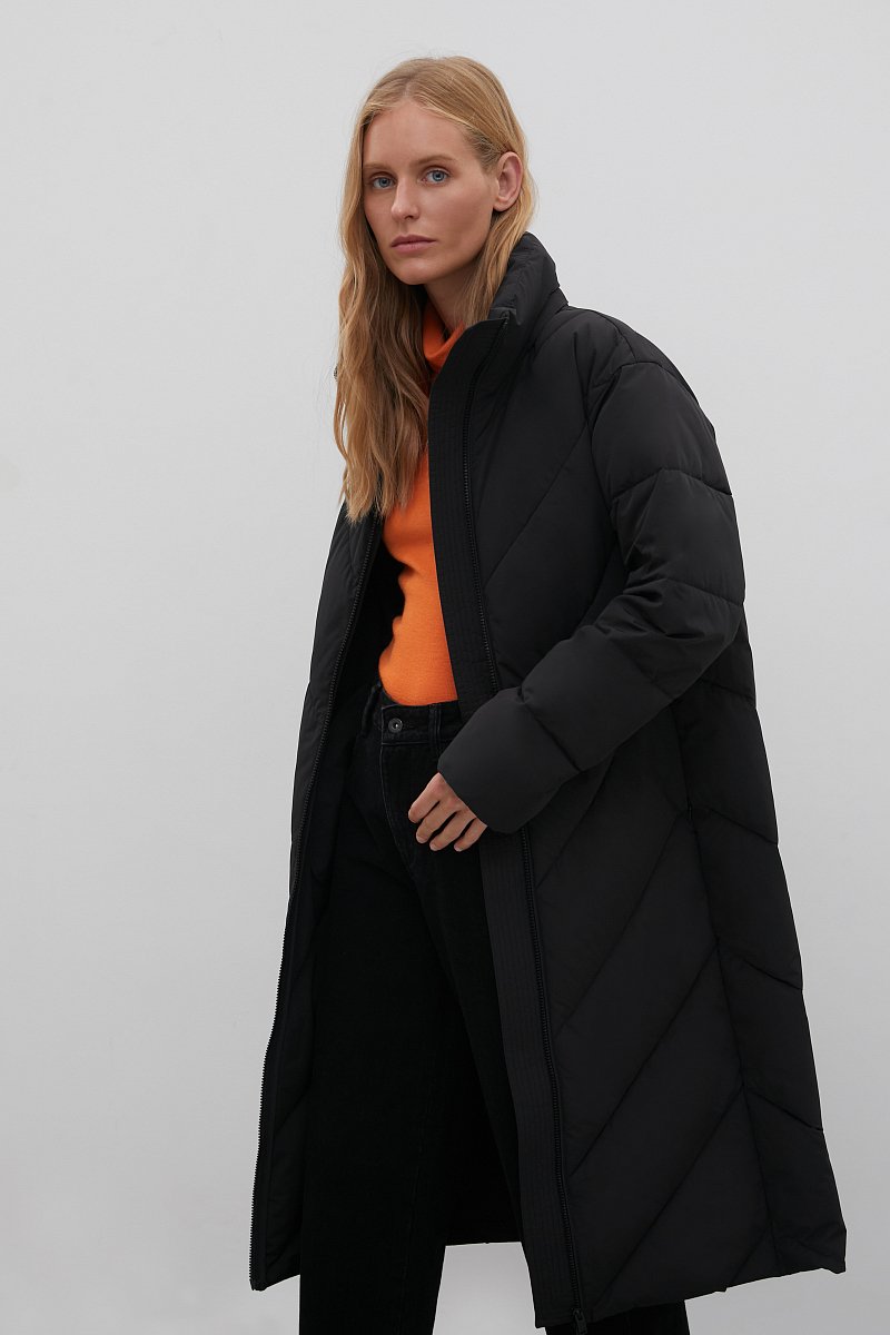 Утепленное пальто с капюшоном, Модель FAC12057, Фото №4