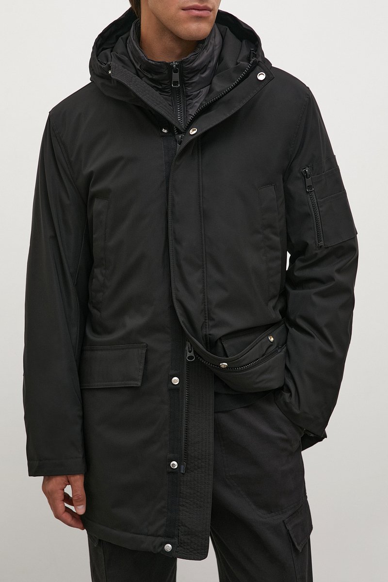 Утепленное пальто с капюшоном, Модель FAC21002, Фото №3