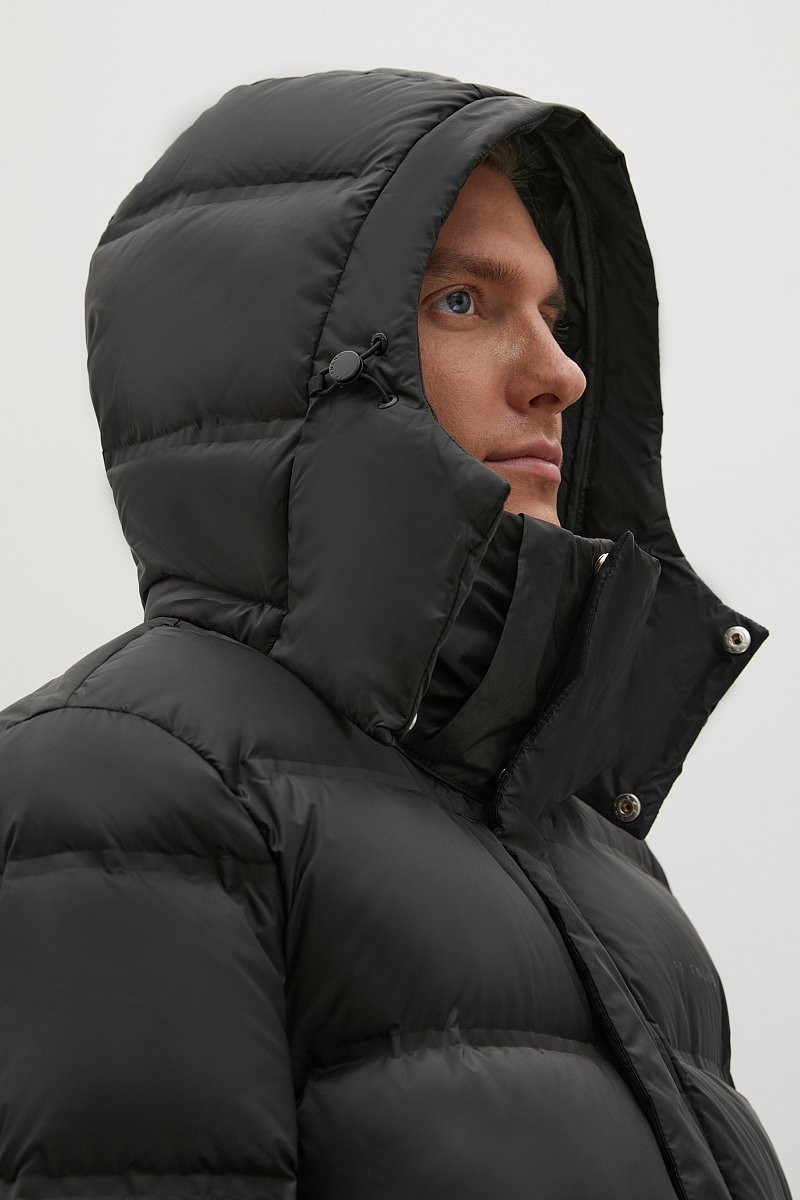 Пуховое пальто  с капюшоном, Модель FAC21032, Фото №7