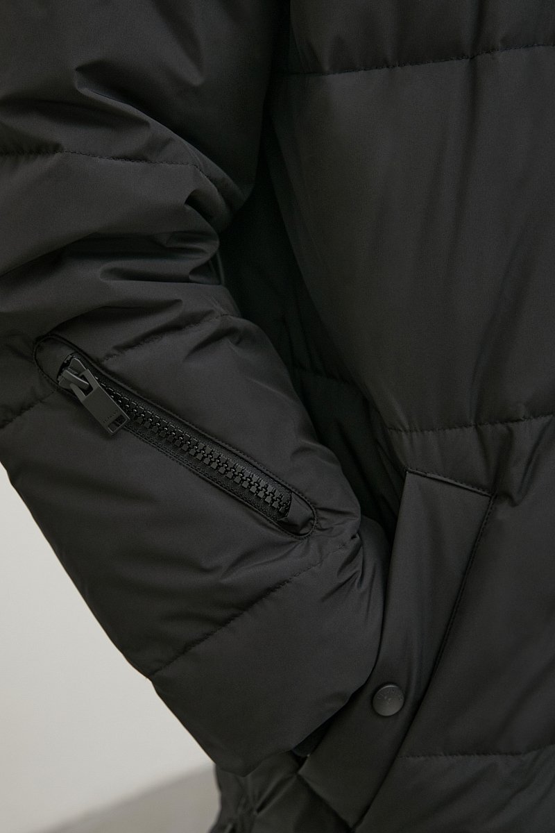 Пуховое пальто с капюшоном, Модель FAC22014, Фото №6