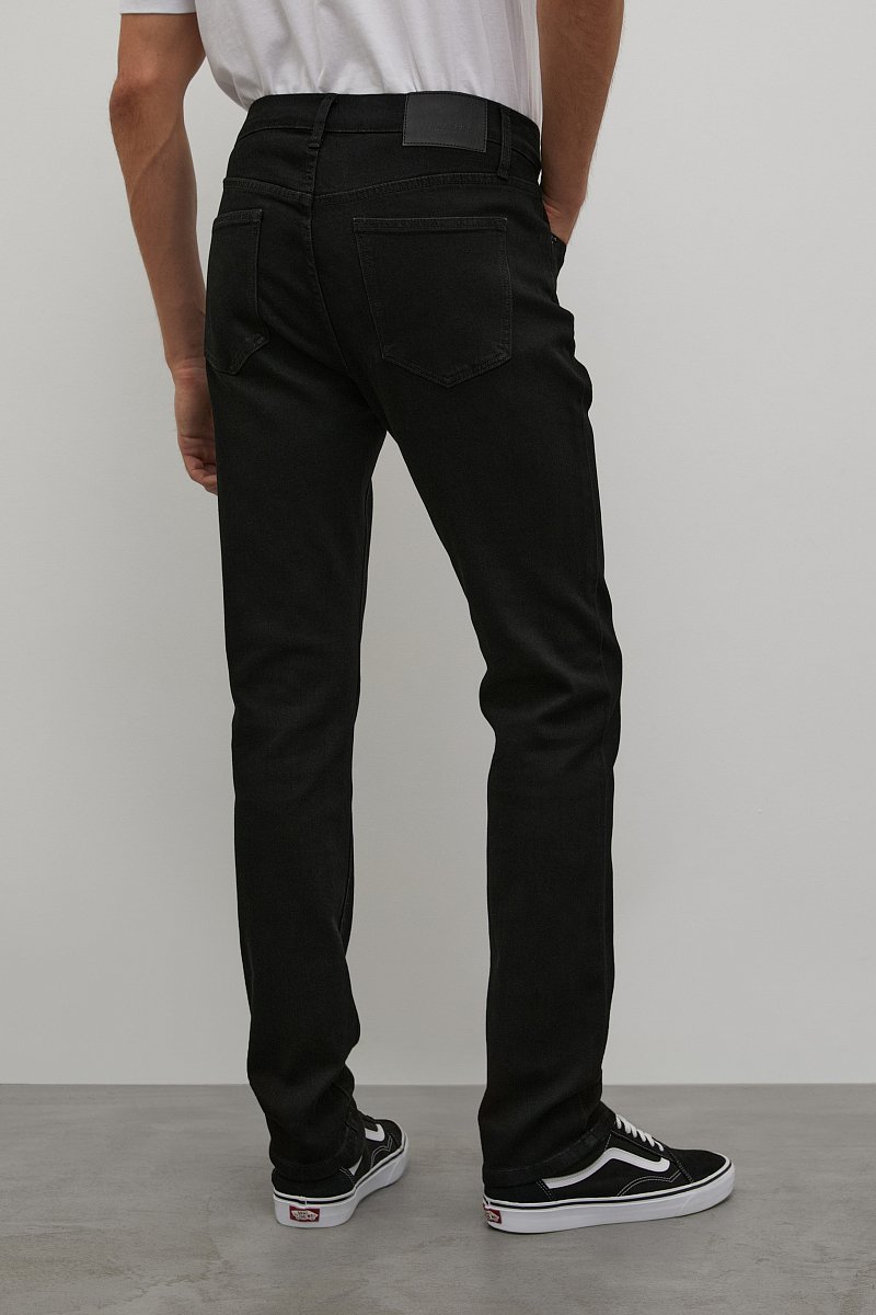 Черные джинсы slim fit с эластаном, Модель FAC25004, Фото №6