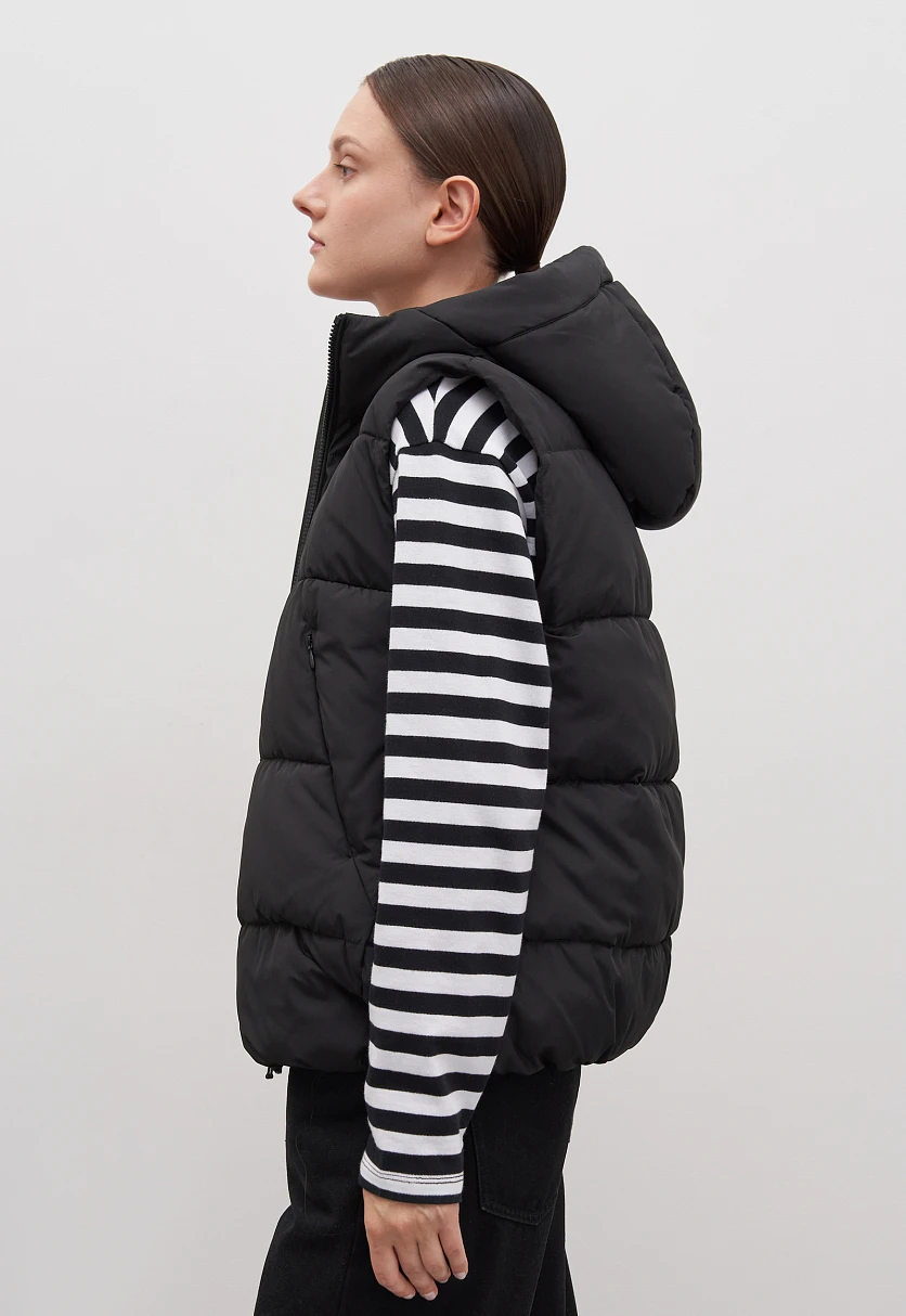 Утепленный жилет с капюшоном, Модель FAC13011, Фото №4