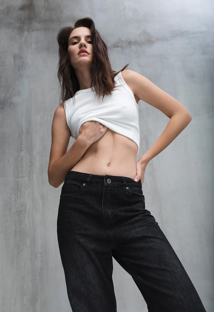 Джинсы straight fit женские, Модель FAC15003, Фото №1
