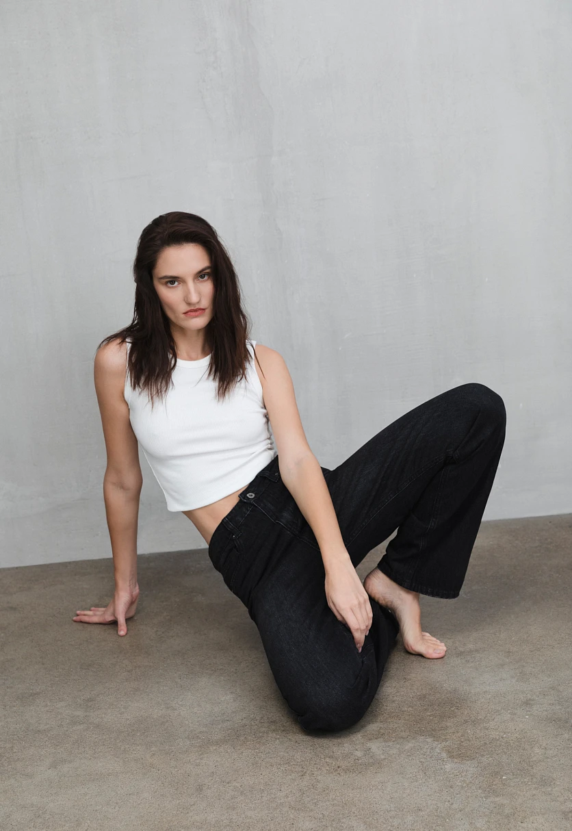 Джинсы straight fit женские, Модель FAC15003, Фото №2