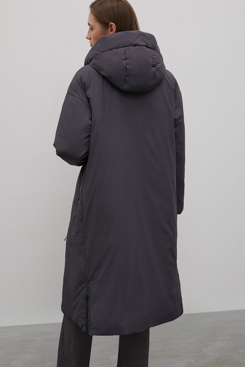 Утепленное пальто с капюшоном, Модель FAC11019, Фото №5